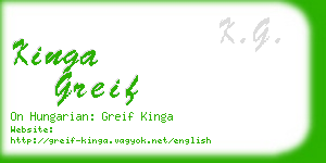 kinga greif business card